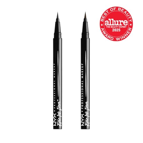 NYX PROFESSIONAL MAKEUP Epic Ink Liner, Waterproof Liquid Eyeliner - Black, Vegan Formula