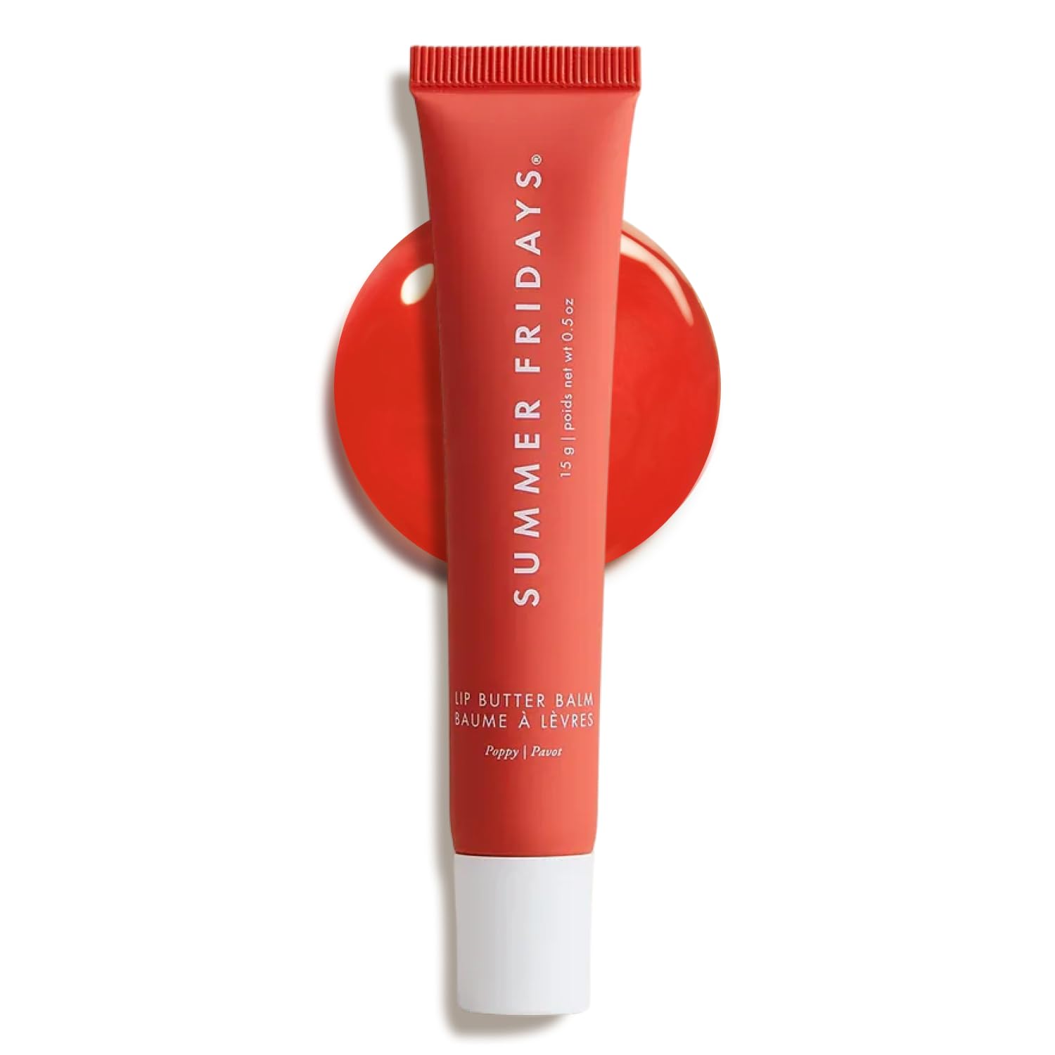 Summer Fridays Tinted Lip Butter Balm - Conditioning Vegan Lip Balm for Instant Moisture, Shine & Hydration - Sheer-Tinted, Soothing Skincare - Cherry (.5 Oz)