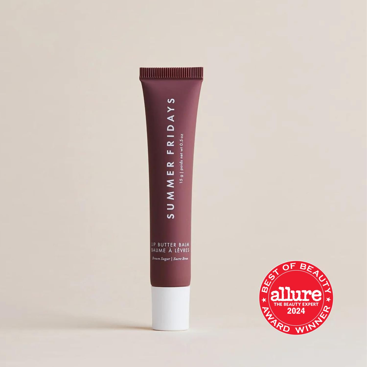 Summer Fridays Tinted Lip Butter Balm - Conditioning Vegan Lip Balm for Instant Moisture, Shine & Hydration - Sheer-Tinted, Soothing Skincare - Cherry (.5 Oz)