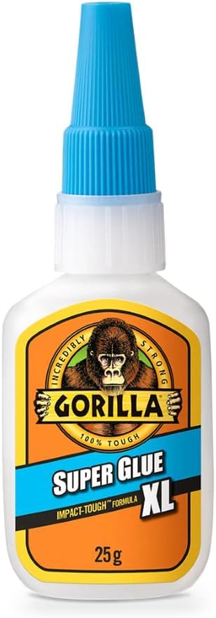 Gorilla Super Glue, 15g – All Purpose, Impact Tough & Fast Setting with Anti-Clog Cap Ideal for Metal, Ceramics, Leather & More