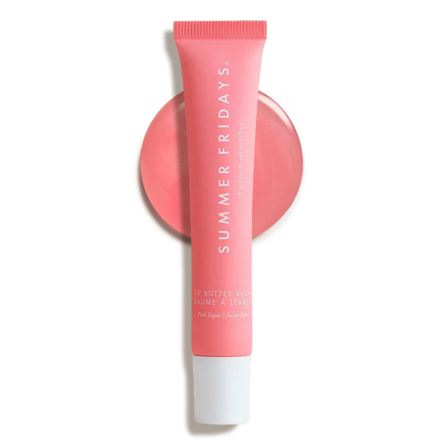 Summer Fridays Tinted Lip Butter Balm - Conditioning Vegan Lip Balm for Instant Moisture, Shine & Hydration - Sheer-Tinted, Soothing Skincare - Cherry (.5 Oz)