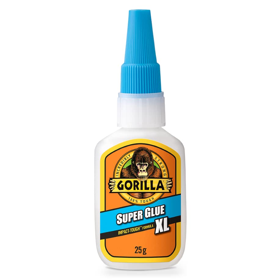 Gorilla Super Glue, 15g – All Purpose, Impact Tough & Fast Setting with Anti-Clog Cap Ideal for Metal, Ceramics, Leather & More