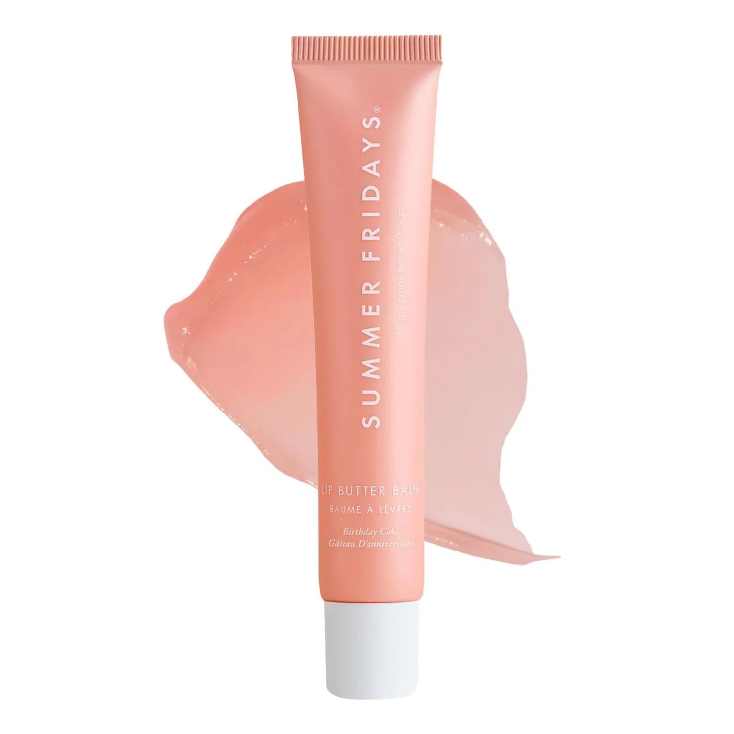 Summer Fridays Tinted Lip Butter Balm - Conditioning Vegan Lip Balm for Instant Moisture, Shine & Hydration - Sheer-Tinted, Soothing Skincare - Cherry (.5 Oz)