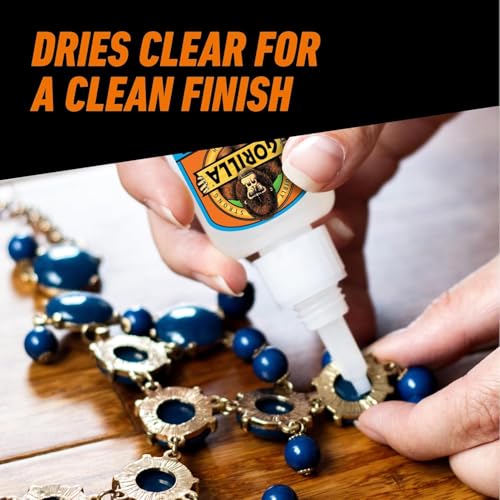 Gorilla Super Glue, 15g – All Purpose, Impact Tough & Fast Setting with Anti-Clog Cap Ideal for Metal, Ceramics, Leather & More