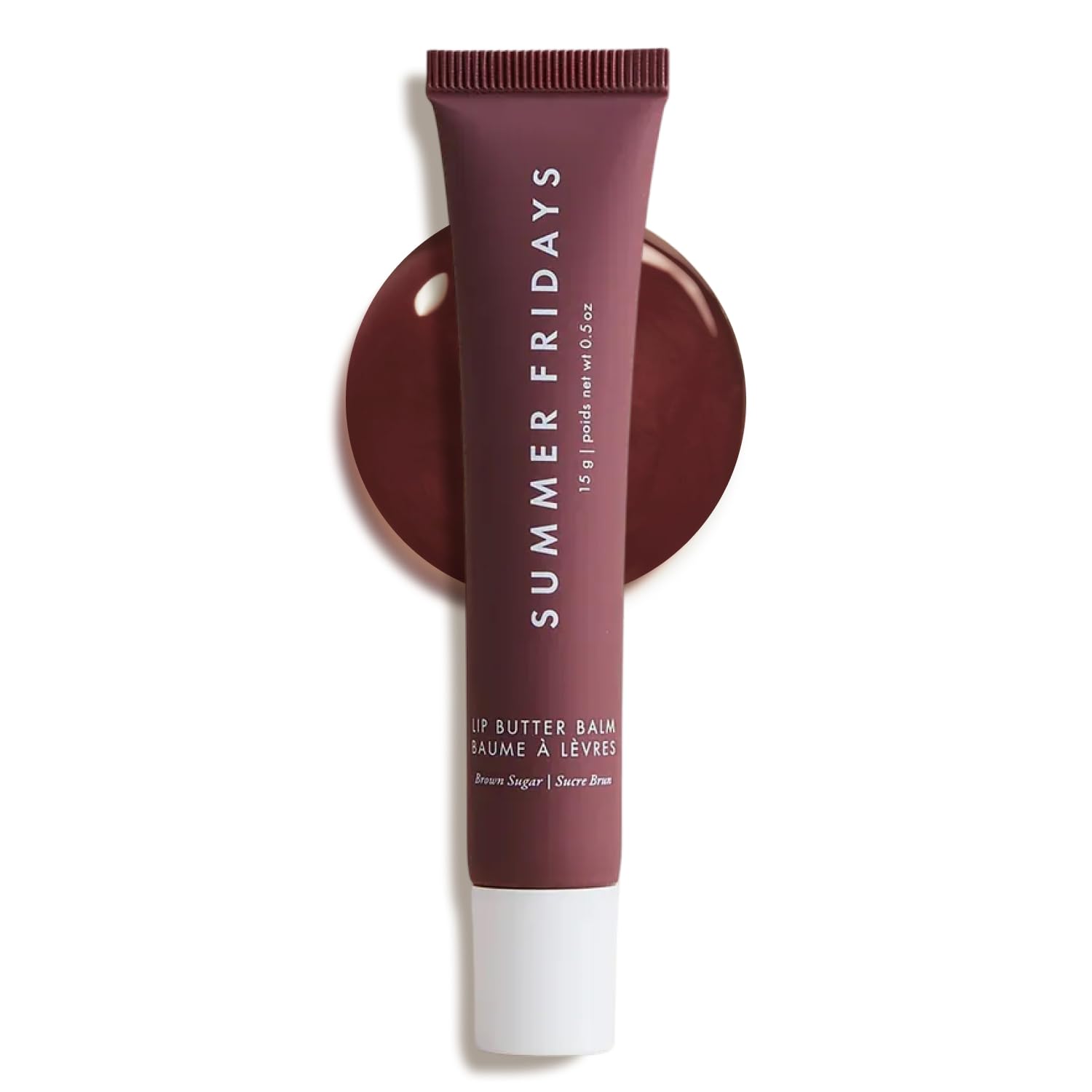Summer Fridays Tinted Lip Butter Balm - Conditioning Vegan Lip Balm for Instant Moisture, Shine & Hydration - Sheer-Tinted, Soothing Skincare - Cherry (.5 Oz)
