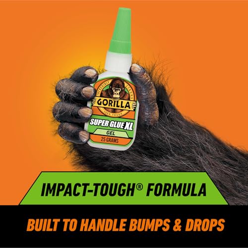 Gorilla Super Glue, 15g – All Purpose, Impact Tough & Fast Setting with Anti-Clog Cap Ideal for Metal, Ceramics, Leather & More