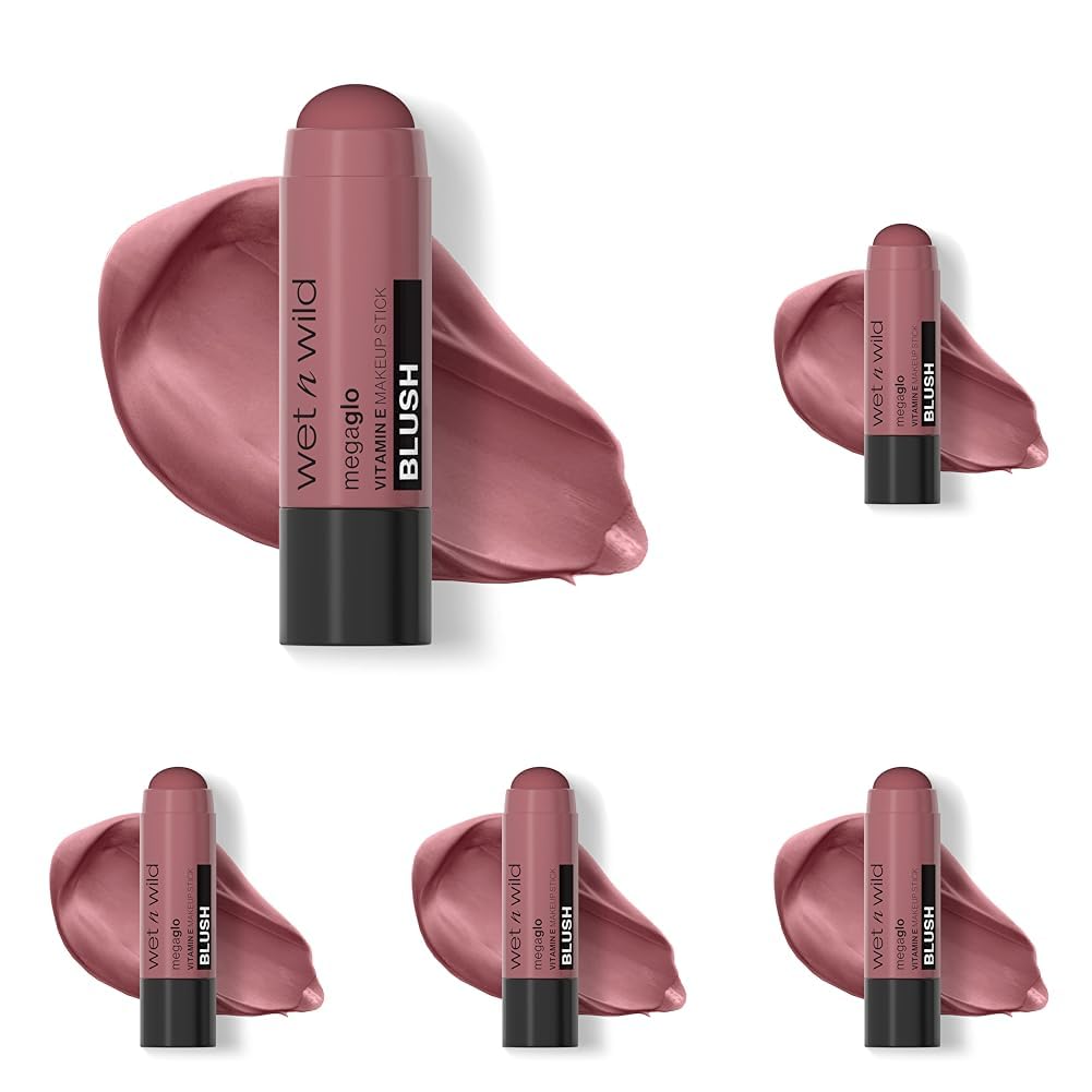 wet n wild MegaGlo Makeup Stick, Buildable Color, Versatile Use, Cruelty-Free & Vegan - Dusty Pink
