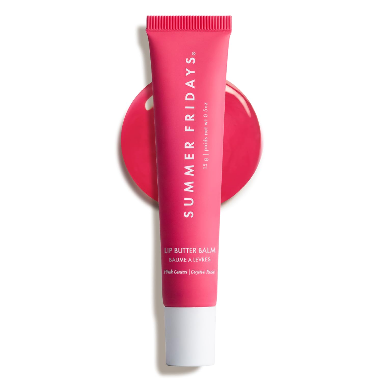 Summer Fridays Tinted Lip Butter Balm - Conditioning Vegan Lip Balm for Instant Moisture, Shine & Hydration - Sheer-Tinted, Soothing Skincare - Cherry (.5 Oz)