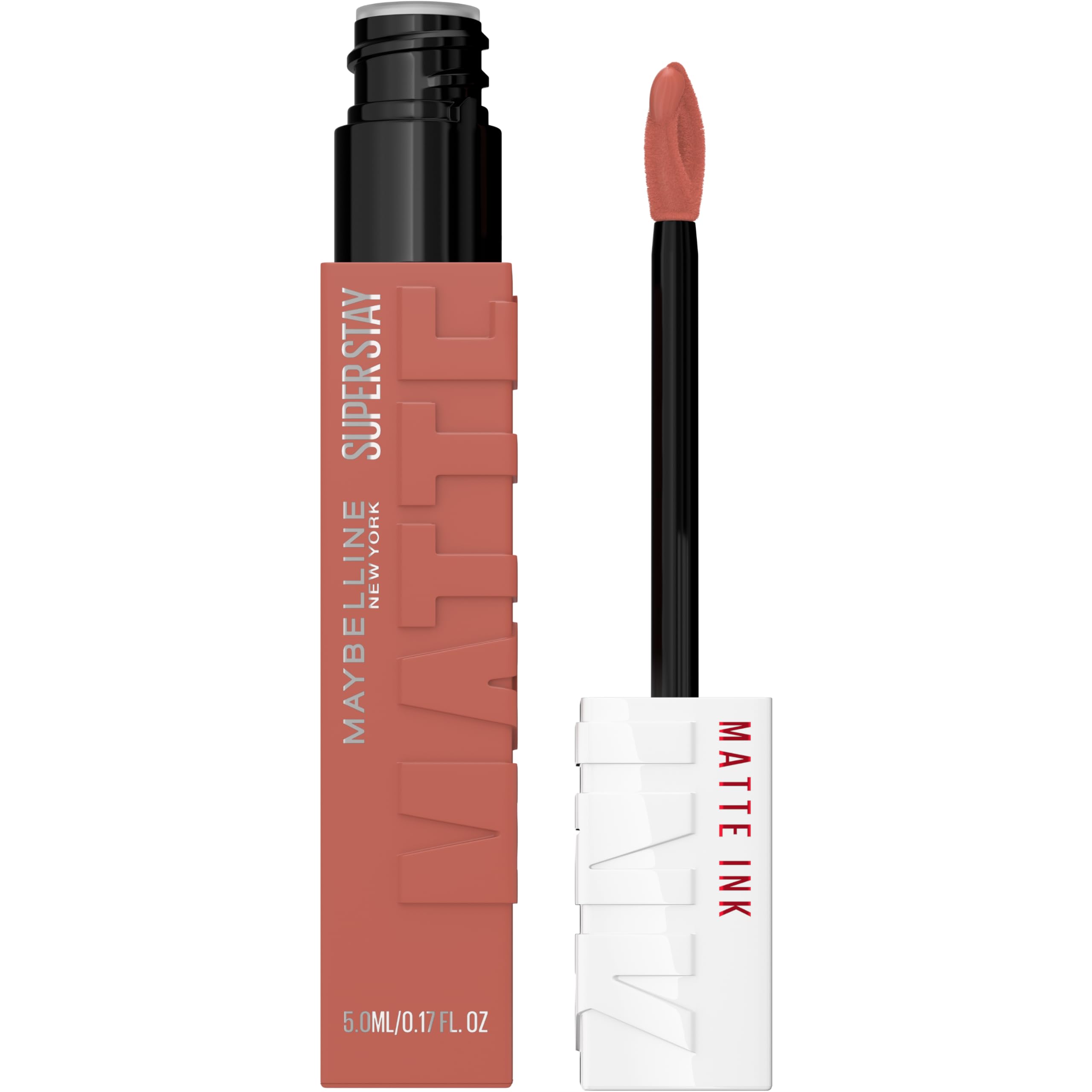 Maybelline Super Stay Matte Ink Liquid Lipstick Makeup, Long Lasting High Impact Color, Up to 16H Wear, Mover, Brown, 1 Count, Packaging May Vary