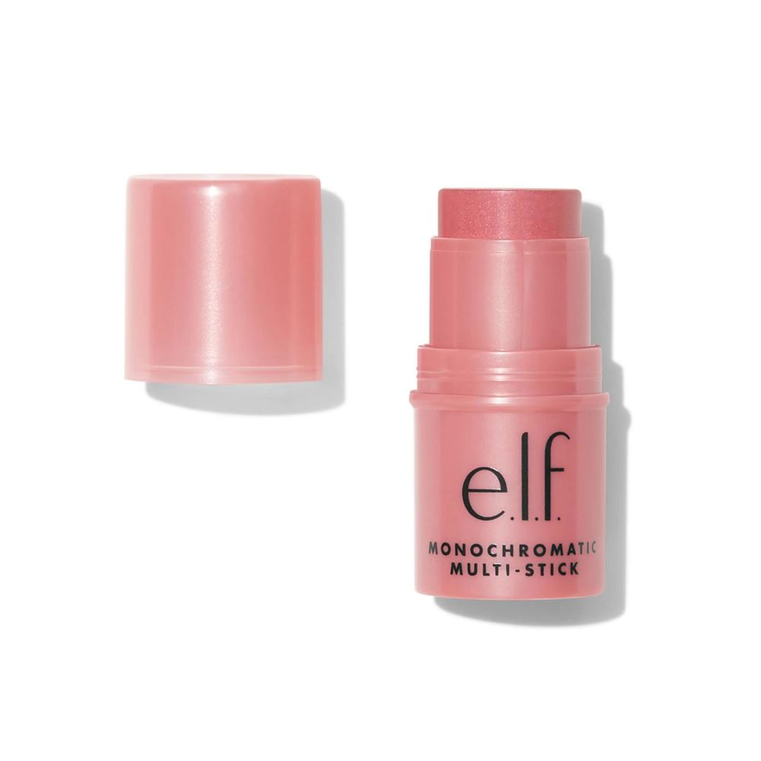 e.l.f., Monochromatic Multi Stick, Creamy, Lightweight, Versatile, Luxurious, Adds Shimmer, Easy To Use On The Go, Blends Effortlessly, Sparkling Rose, 0.17 Oz