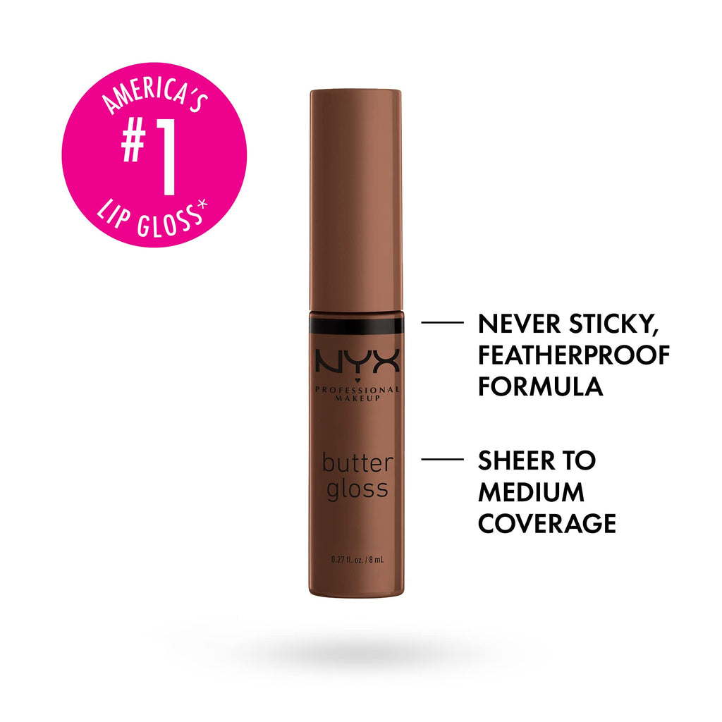 NYX PROFESSIONAL MAKEUP Butter Gloss, Non-Sticky Lip Gloss - Tiramisu (Brown)