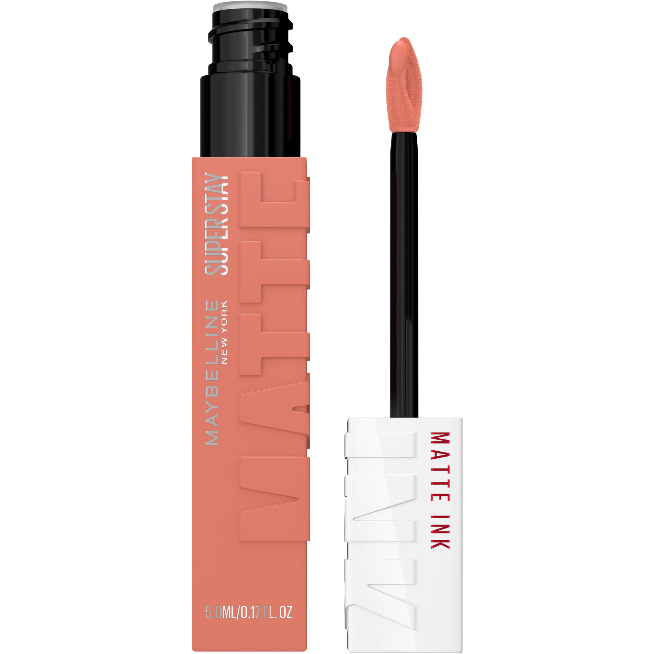 Maybelline Super Stay Matte Ink Liquid Lipstick Makeup, Long Lasting High Impact Color, Up to 16H Wear, Mover, Brown, 1 Count, Packaging May Vary
