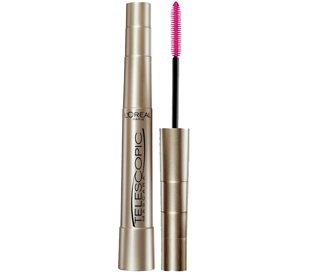 L’Oreal Paris Makeup Original Telescopic Mascara, Separating Mascara Volume and Length Formula, Washable, Blackest Black, 0.27 Fl Oz., 1 Count