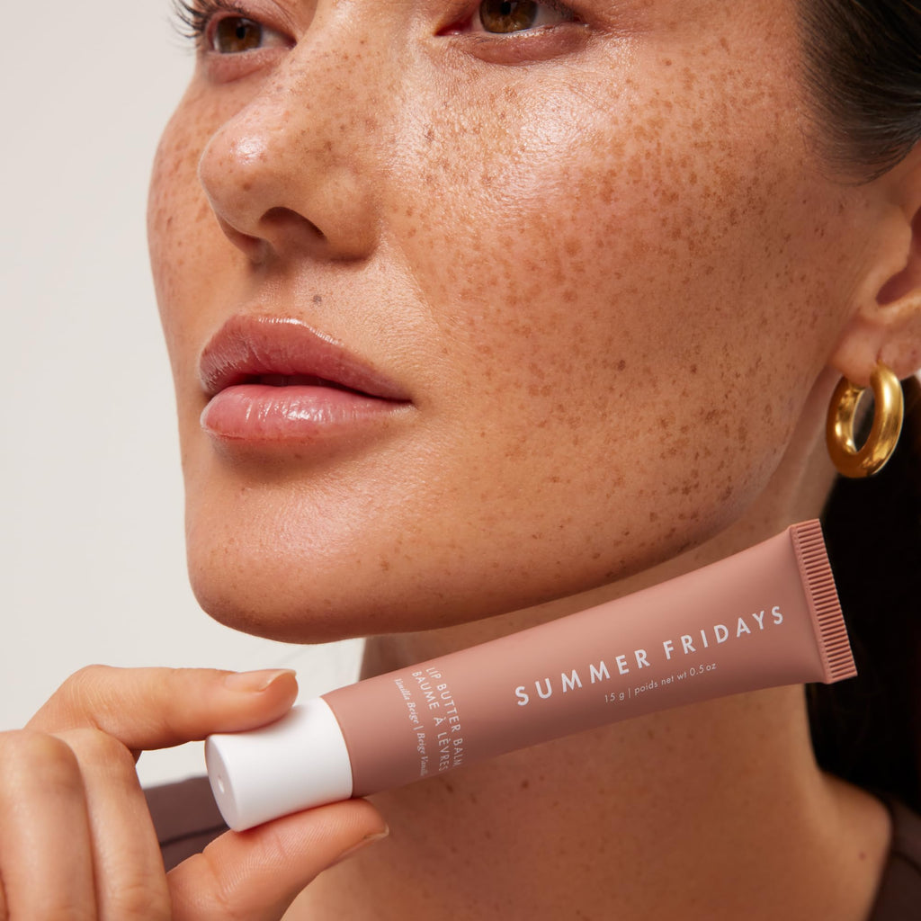 Summer Fridays Tinted Lip Butter Balm - Conditioning Vegan Lip Balm for Instant Moisture, Shine & Hydration - Sheer-Tinted, Soothing Skincare - Cherry (.5 Oz)