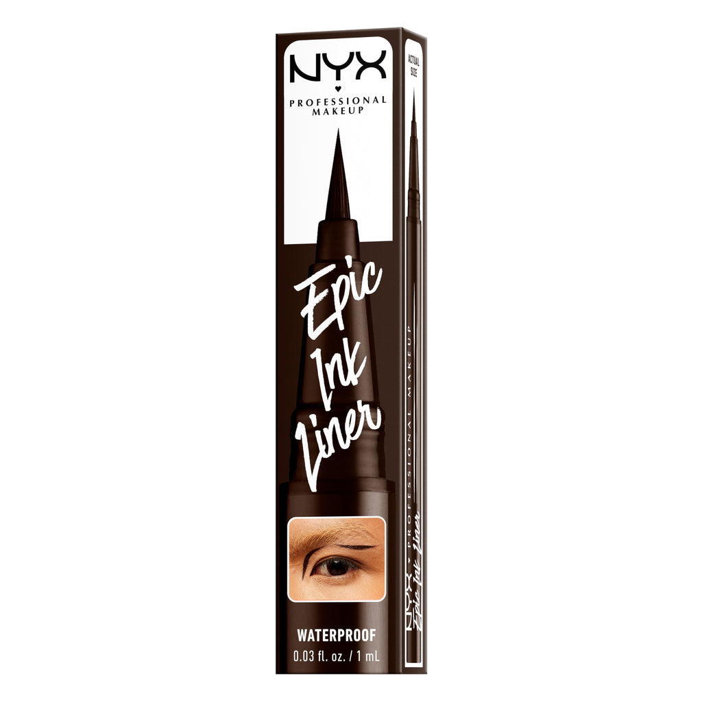 NYX PROFESSIONAL MAKEUP Epic Ink Liner, Waterproof Liquid Eyeliner - Black, Vegan Formula