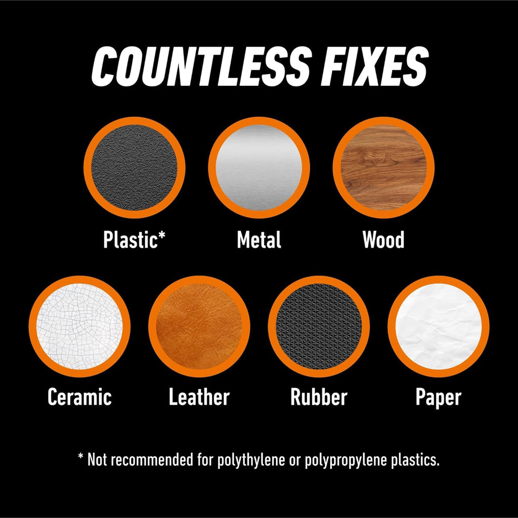 Gorilla Super Glue, 15g – All Purpose, Impact Tough & Fast Setting with Anti-Clog Cap Ideal for Metal, Ceramics, Leather & More