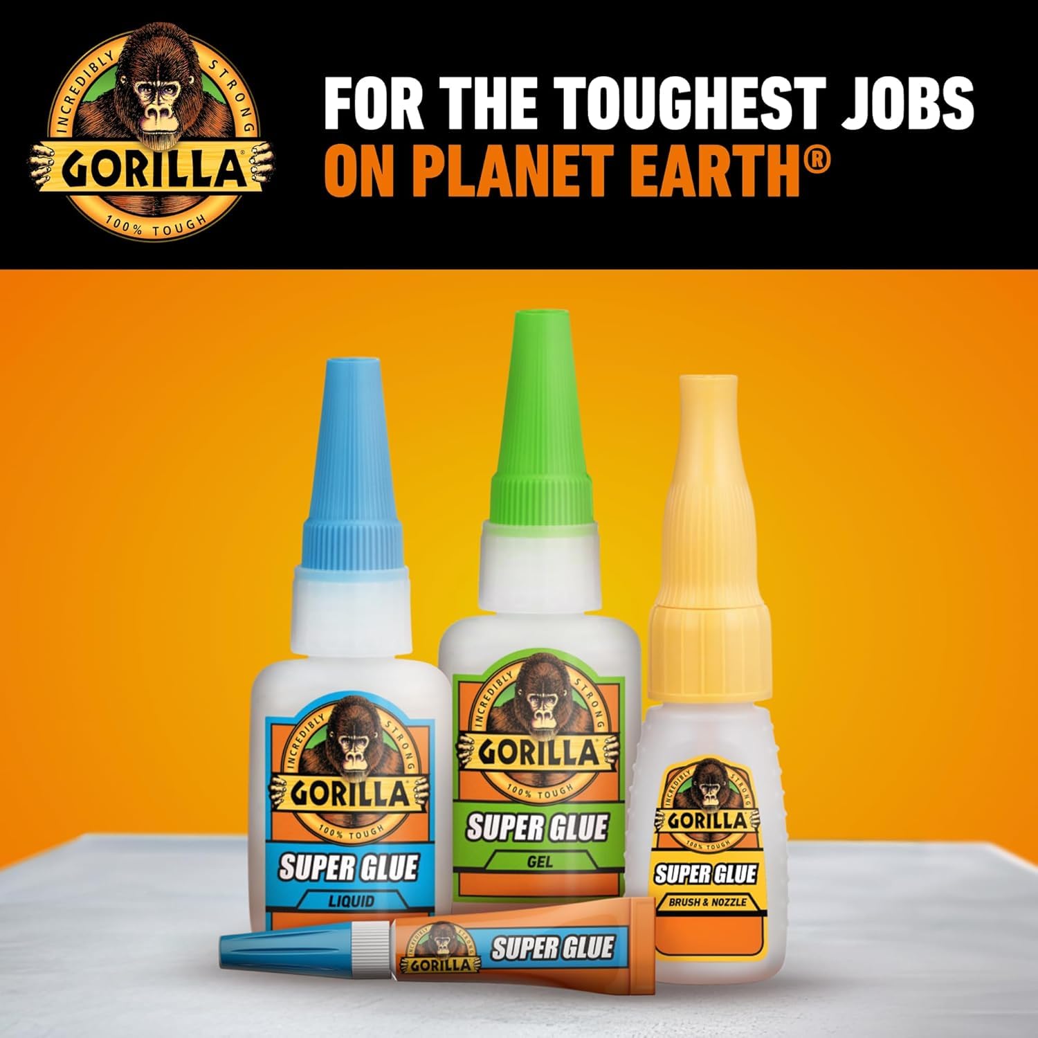 Gorilla Super Glue, 15g – All Purpose, Impact Tough & Fast Setting with Anti-Clog Cap Ideal for Metal, Ceramics, Leather & More
