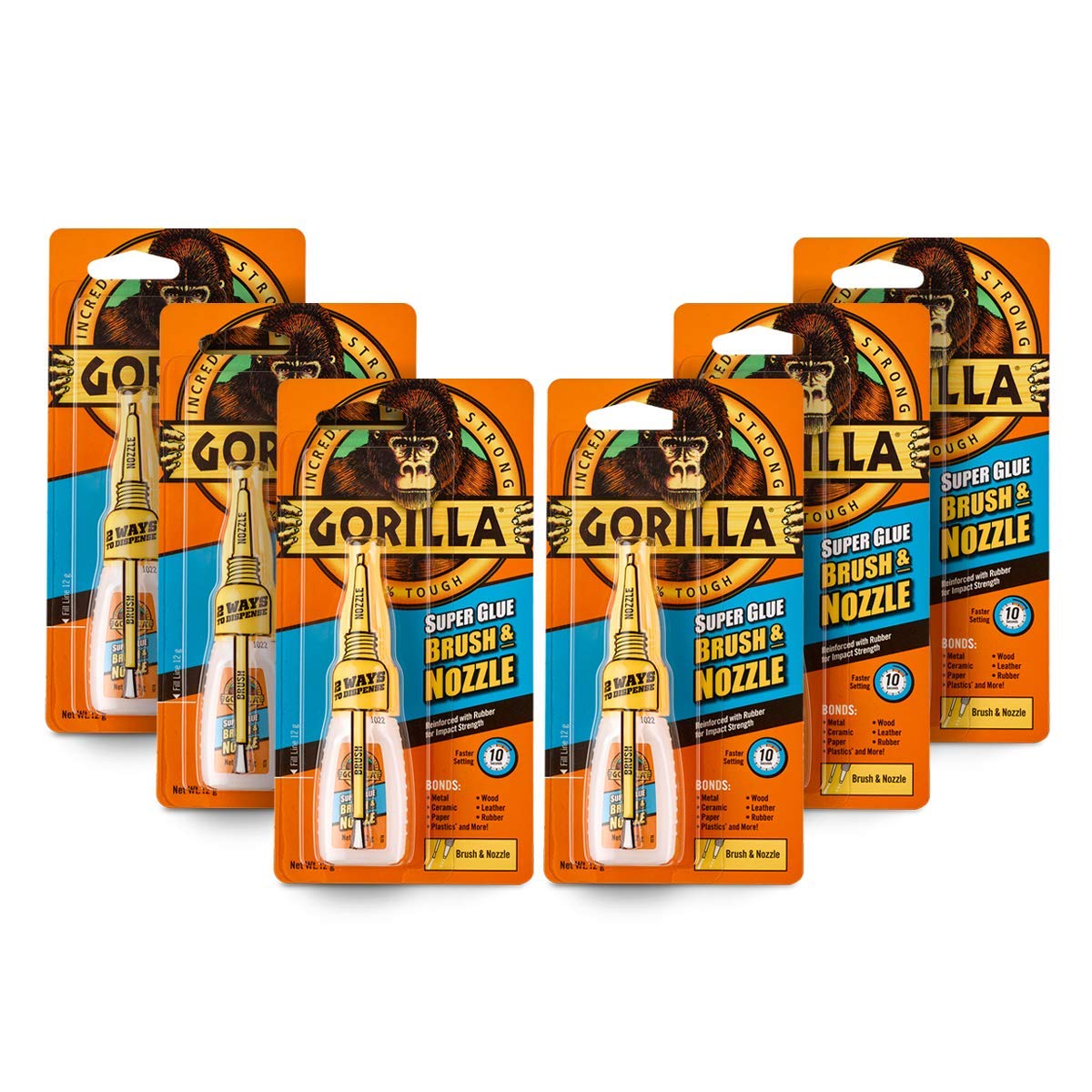 Gorilla Super Glue, 15g – All Purpose, Impact Tough & Fast Setting with Anti-Clog Cap Ideal for Metal, Ceramics, Leather & More