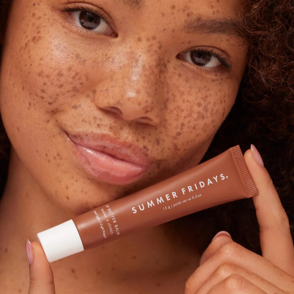 Summer Fridays Tinted Lip Butter Balm - Conditioning Vegan Lip Balm for Instant Moisture, Shine & Hydration - Sheer-Tinted, Soothing Skincare - Cherry (.5 Oz)