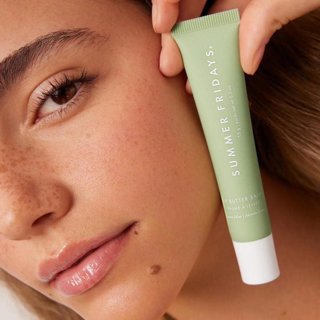 Summer Fridays Tinted Lip Butter Balm - Conditioning Vegan Lip Balm for Instant Moisture, Shine & Hydration - Sheer-Tinted, Soothing Skincare - Cherry (.5 Oz)