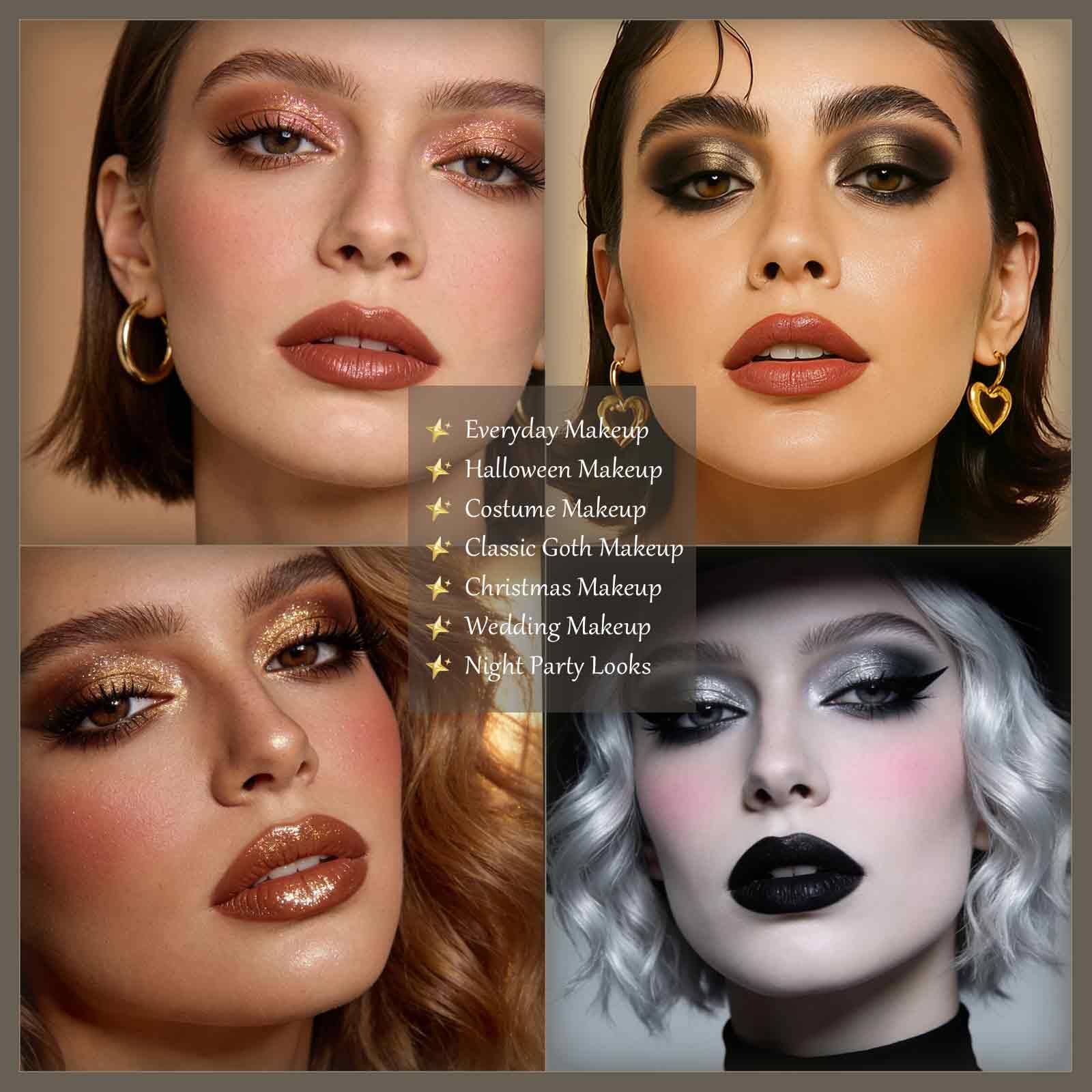 UCANBE Highly Pigmented Eye Makeup Palette, Matte Shimmer Metallic Eyeshadow Pallet Long Lasting Blendable Natural Colors Make Up Eye Shadows Cosmetics Gift Kit