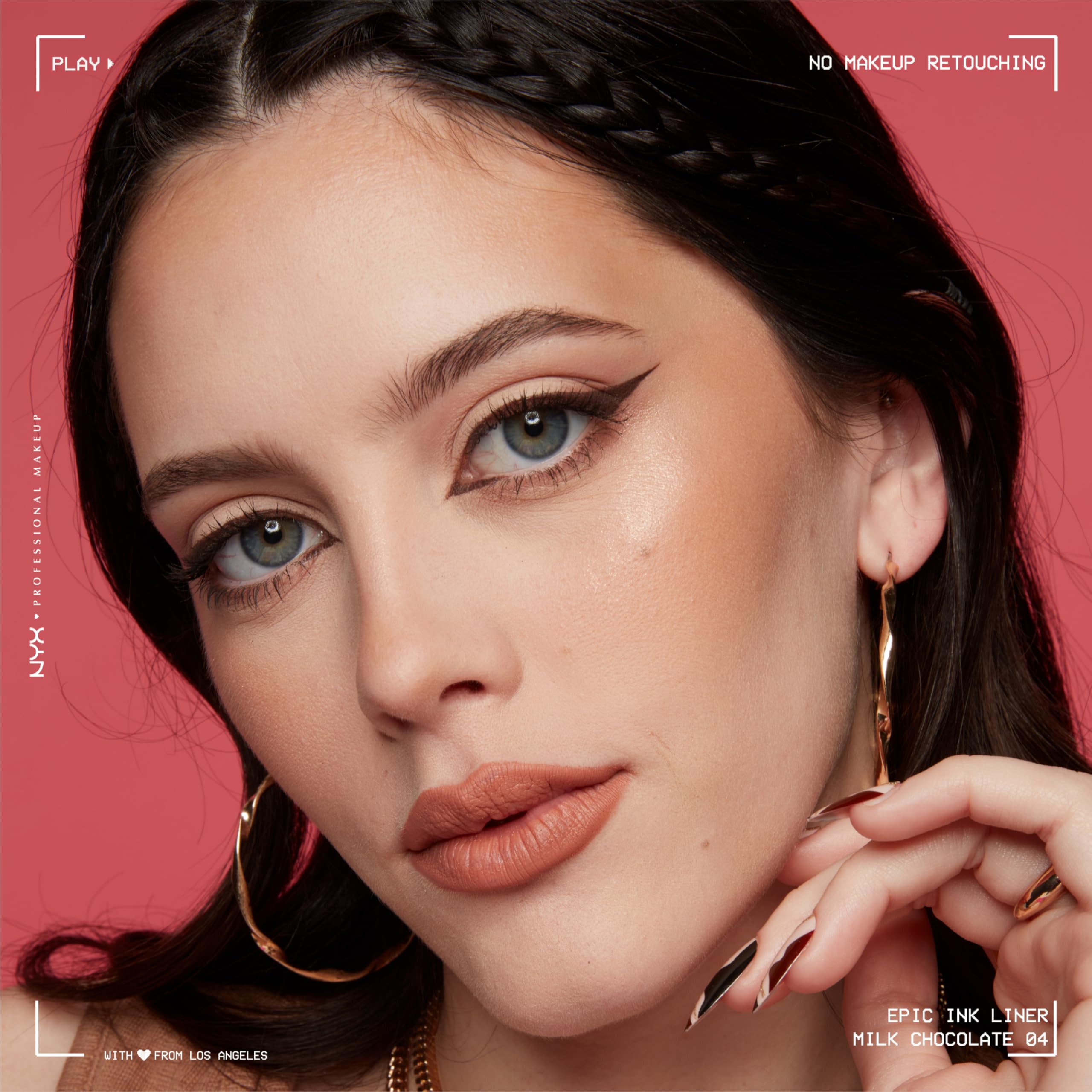 NYX PROFESSIONAL MAKEUP Epic Ink Liner, Waterproof Liquid Eyeliner - Black, Vegan Formula