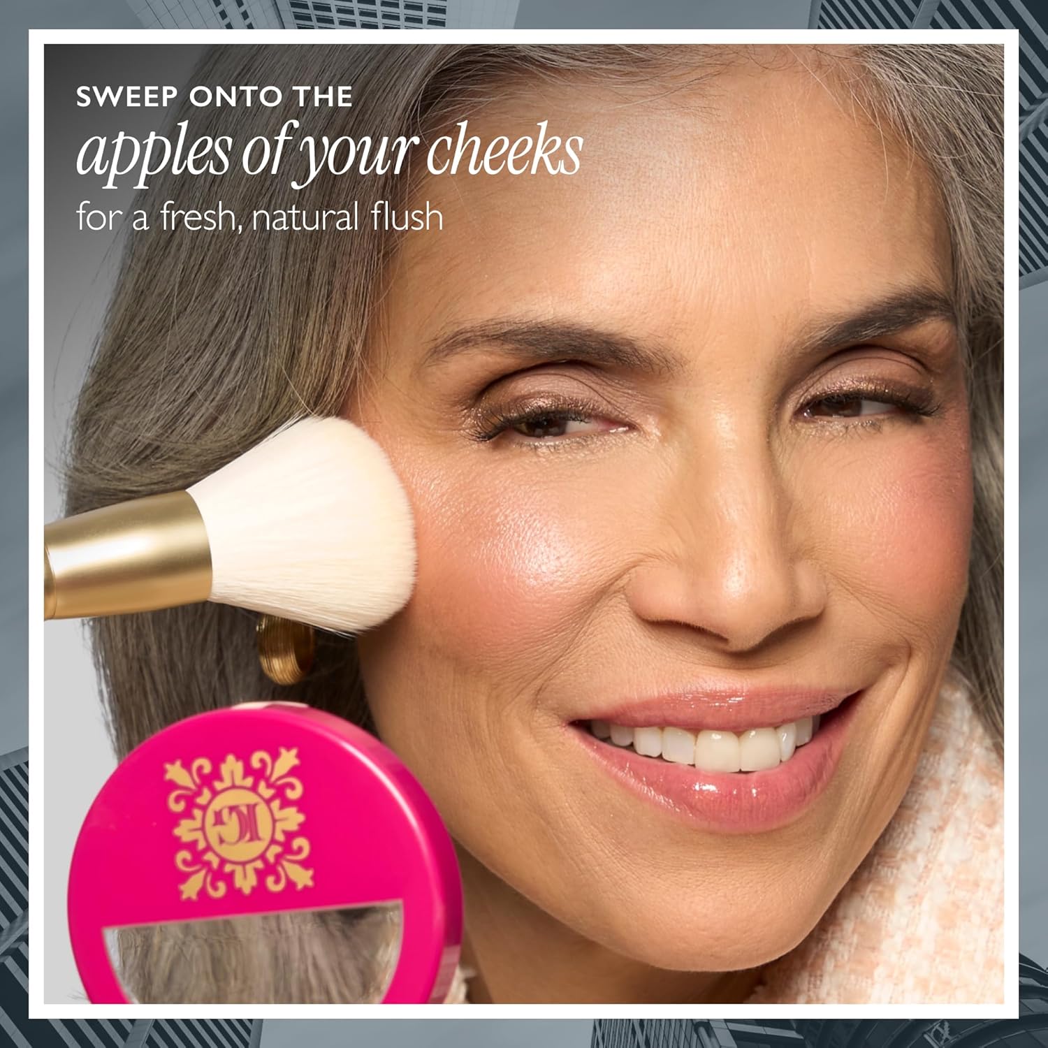 LAURA GELLER NEW YORK Limited Edition Baked Blush-n-Brighten Marbleized Blush - Skyline Sunset - Pink Color for Cheeks