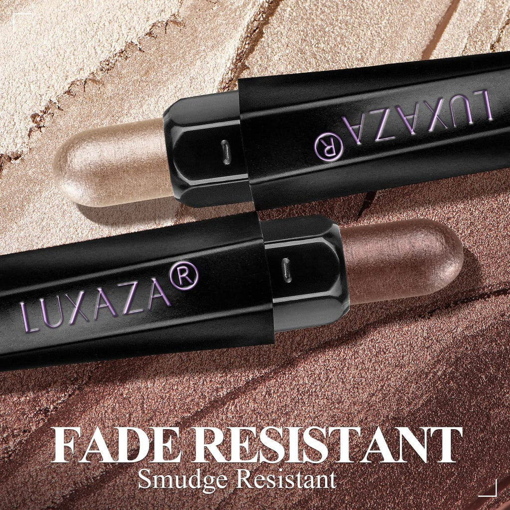 6PCS Eyeshadow Stick Makeup Sets,Dark Brown Shimmer Eyeshaow Pencil, Long Lasting Metallic Eye Shadow,Eye Brightener Stick Pencil Crayon, A02-Taupe Mauve