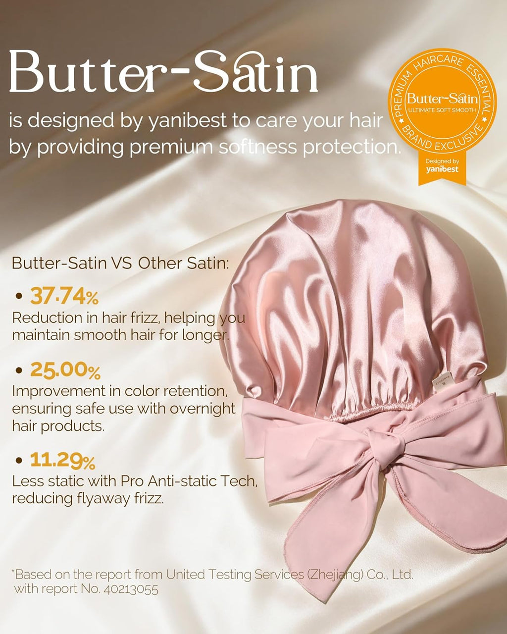 YANIBEST Adjustable Silk Bonnet for Sleeping Women Double Layer Satin Bonnet Reduce Friction Prevent Frizz Curly Hair