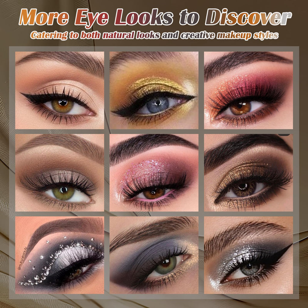 UCANBE Highly Pigmented Eye Makeup Palette, Matte Shimmer Metallic Eyeshadow Pallet Long Lasting Blendable Natural Colors Make Up Eye Shadows Cosmetics Gift Kit