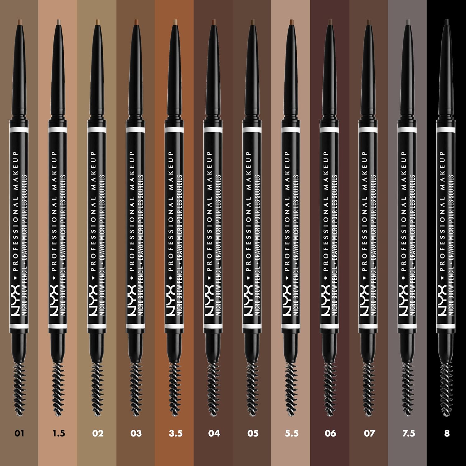 NYX PROFESSIONAL MAKEUP Micro Brow Pencil, Precise Eyebrow Pencil - Chocolate