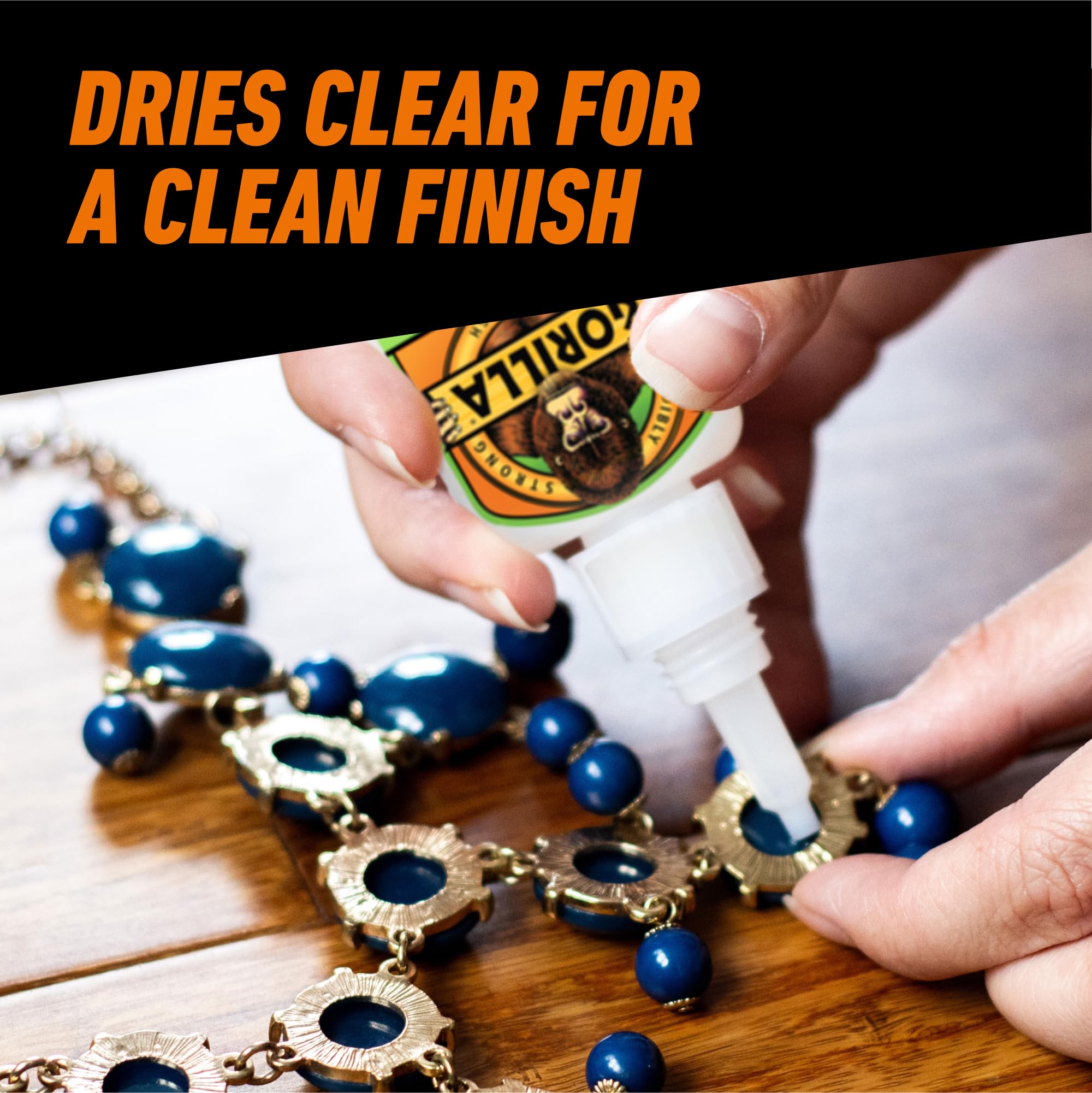 Gorilla Super Glue, 15g – All Purpose, Impact Tough & Fast Setting with Anti-Clog Cap Ideal for Metal, Ceramics, Leather & More