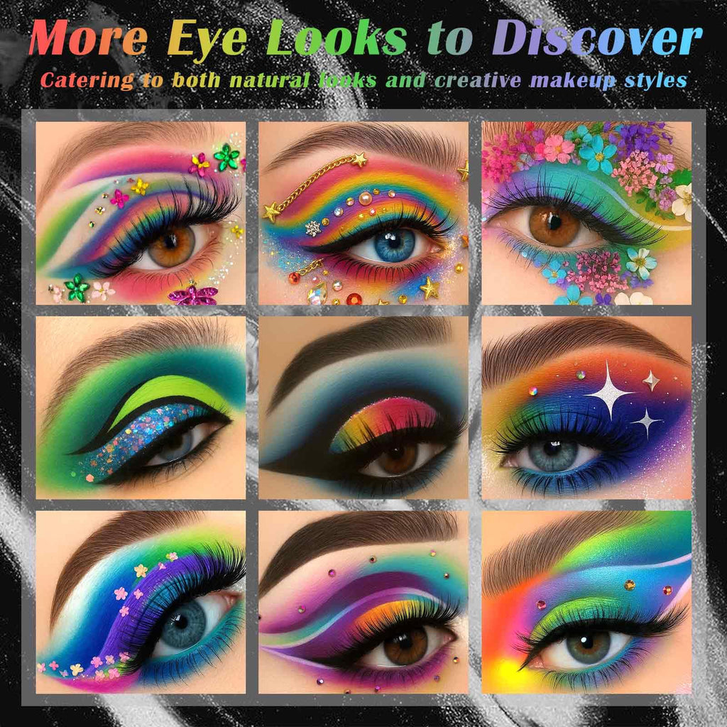 UCANBE Highly Pigmented Eye Makeup Palette, Matte Shimmer Metallic Eyeshadow Pallet Long Lasting Blendable Natural Colors Make Up Eye Shadows Cosmetics Gift Kit