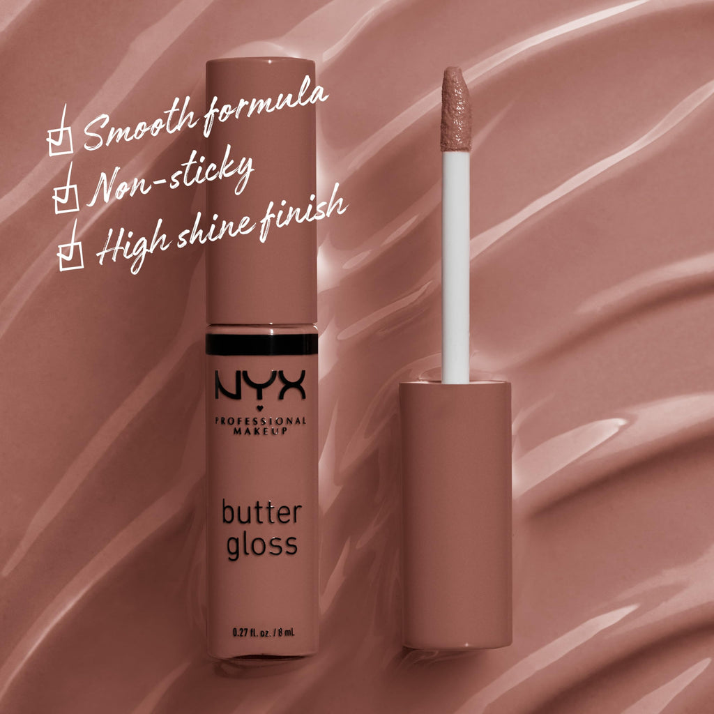 NYX PROFESSIONAL MAKEUP Butter Gloss, Non-Sticky Lip Gloss - Tiramisu (Brown)