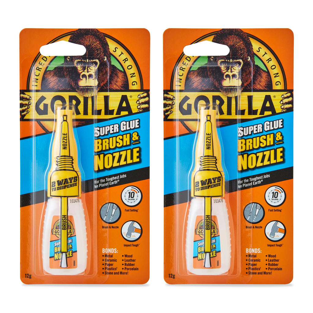 Gorilla Super Glue, 15g – All Purpose, Impact Tough & Fast Setting with Anti-Clog Cap Ideal for Metal, Ceramics, Leather & More