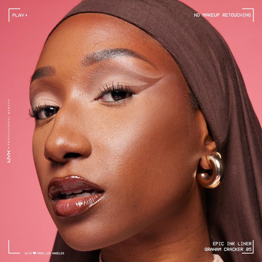 NYX PROFESSIONAL MAKEUP Epic Ink Liner, Waterproof Liquid Eyeliner - Black, Vegan Formula